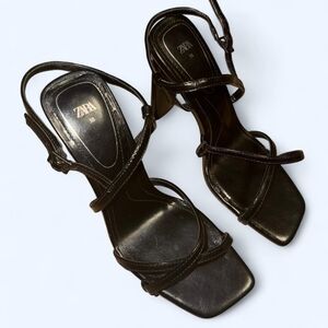 Zara Black Strappy Women's Sandals
